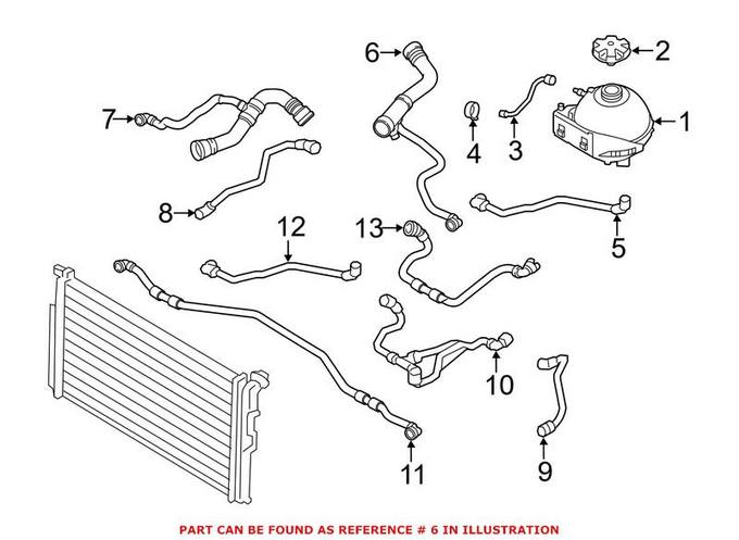 BMW Radiator Coolant Hose - Upper 17127625382